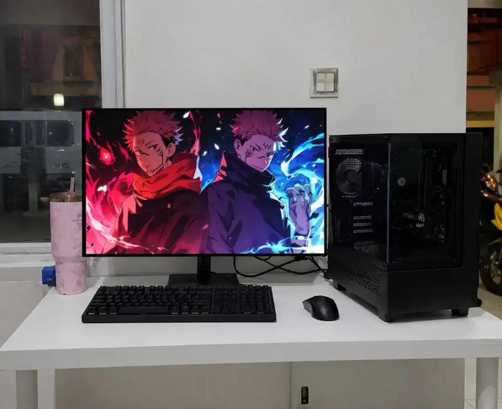 PC GAMING FULSET + LCD + RAM 8 GB + VGA 1 GB + HD 500 GB + GAMES APP