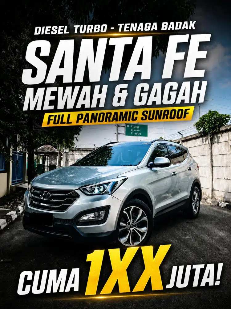 JUAL CEPAT Hyundai Santa Fe Diesel 2014 Akhir Tipe Tertinggi