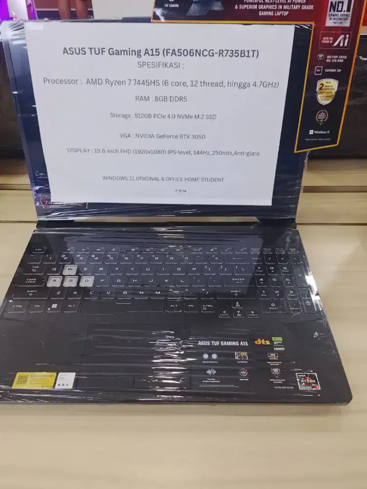 Kredit laptop Asus tuff gaming