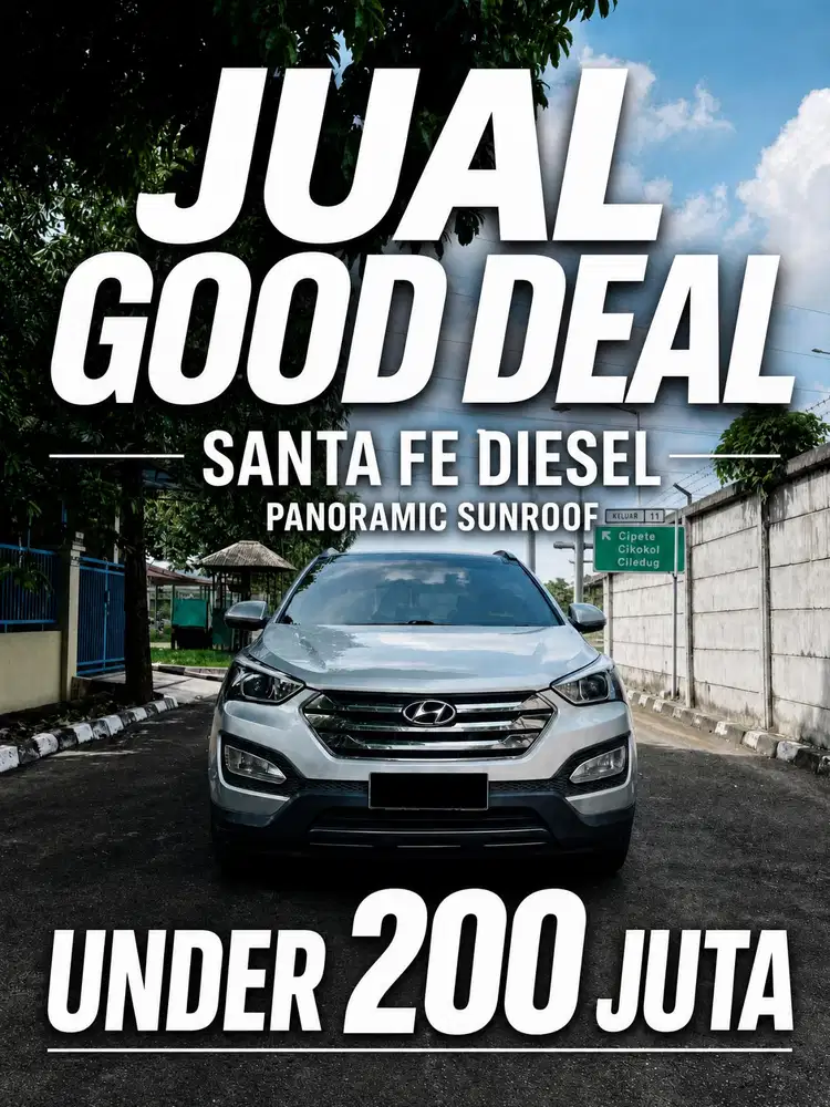 LOW DP Hyundai Santa Fe Diesel 2014 Akhir Tipe Tertinggi TERMURAH BU