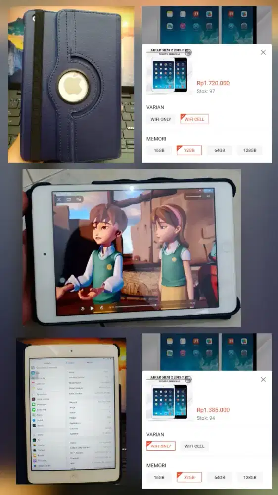 Ipad Mini 2 th 2013 32GB wifi & simcard