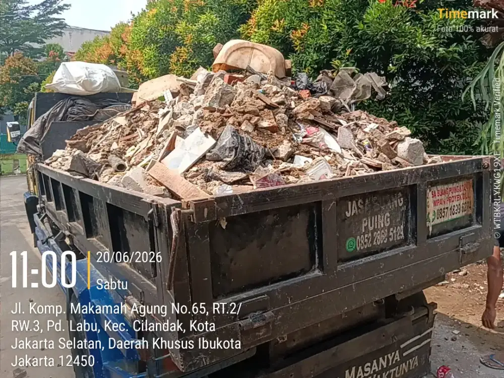 Jasa buang puing dan angkut sampah proyek