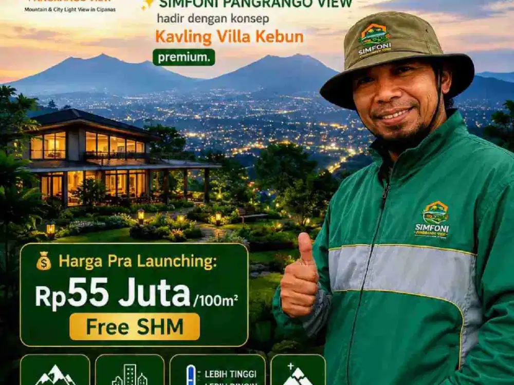 JUAL TANAH KAVLING SHM MURAH CIPANAS BOGOR VIEW GUNUNG GEDE PANGRANGO