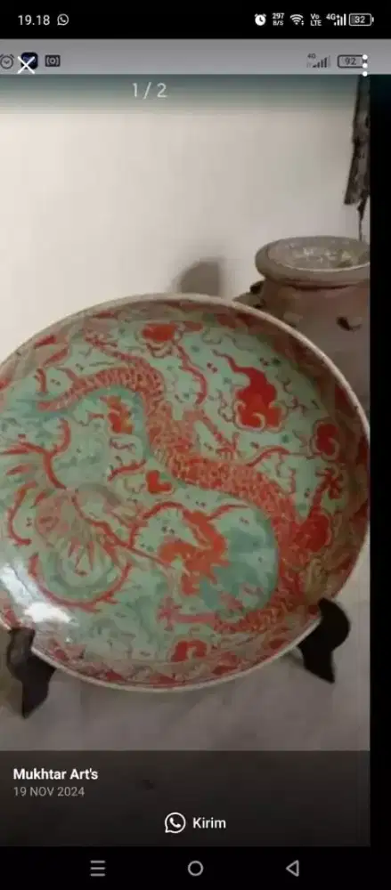 Piring 40 cm Ming merah