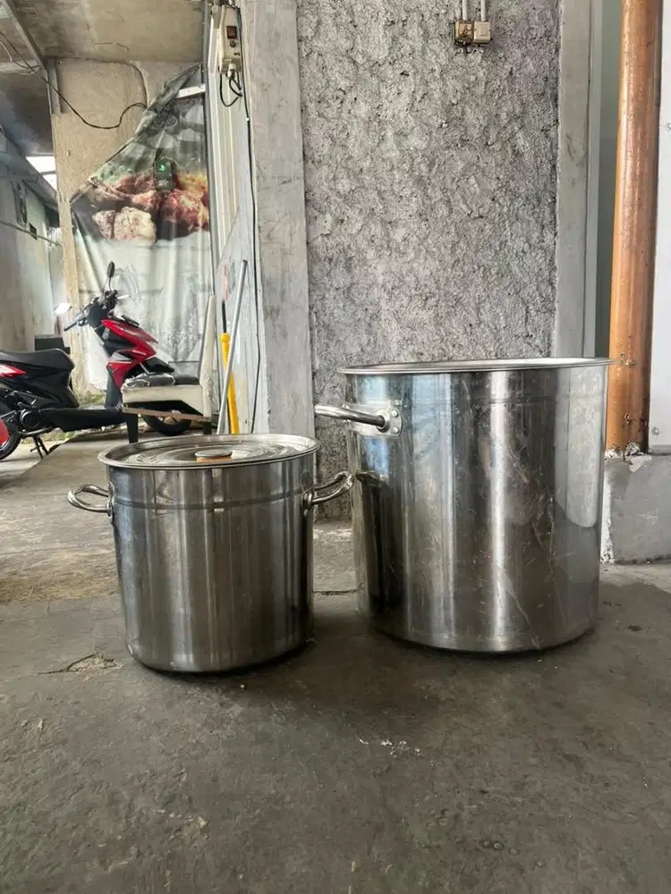 Panci Dandang Stainless SUS 304 uk 21 L & 50 L