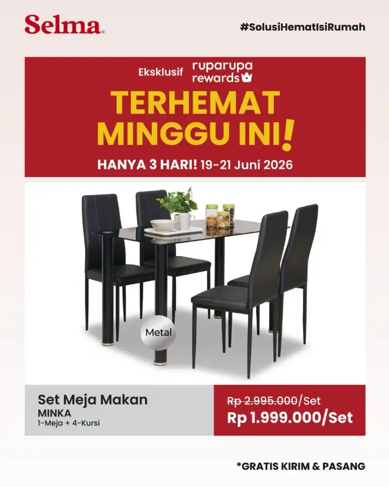 Set meja makan minka selma