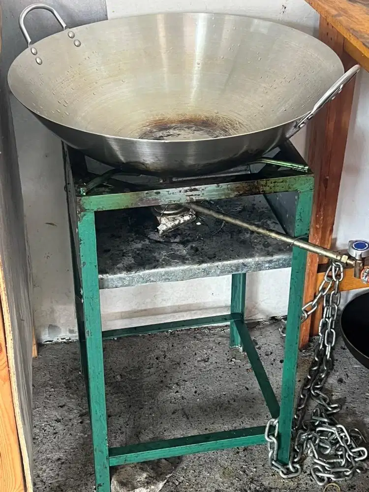 Kompor Semawar + Selang Orage 2M + HP Win Meter + Wajan Stainless 47cm