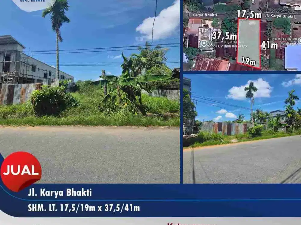 Dijual sebidang tanah (sudah uruk & timbun) Jl. Karya Bhakti