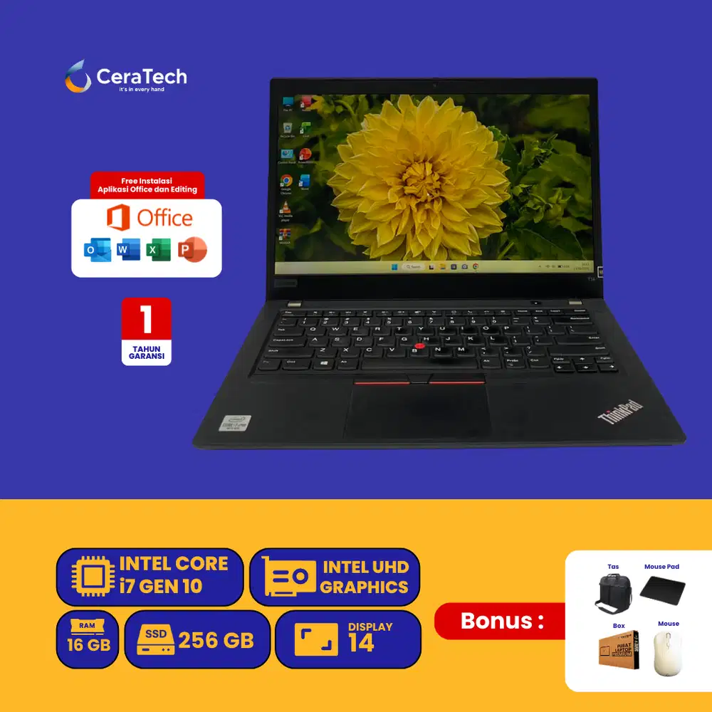 LENOVO THINKPAD T14 INTEL CORE I7 GEN 10 RAM 8/256 GB