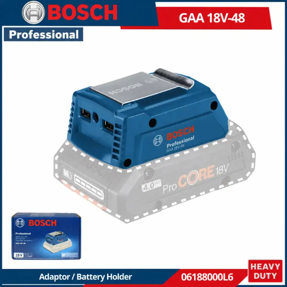 BOSCH GAA 18V-48 Adapter Battery Holder USB Charger Original 18V