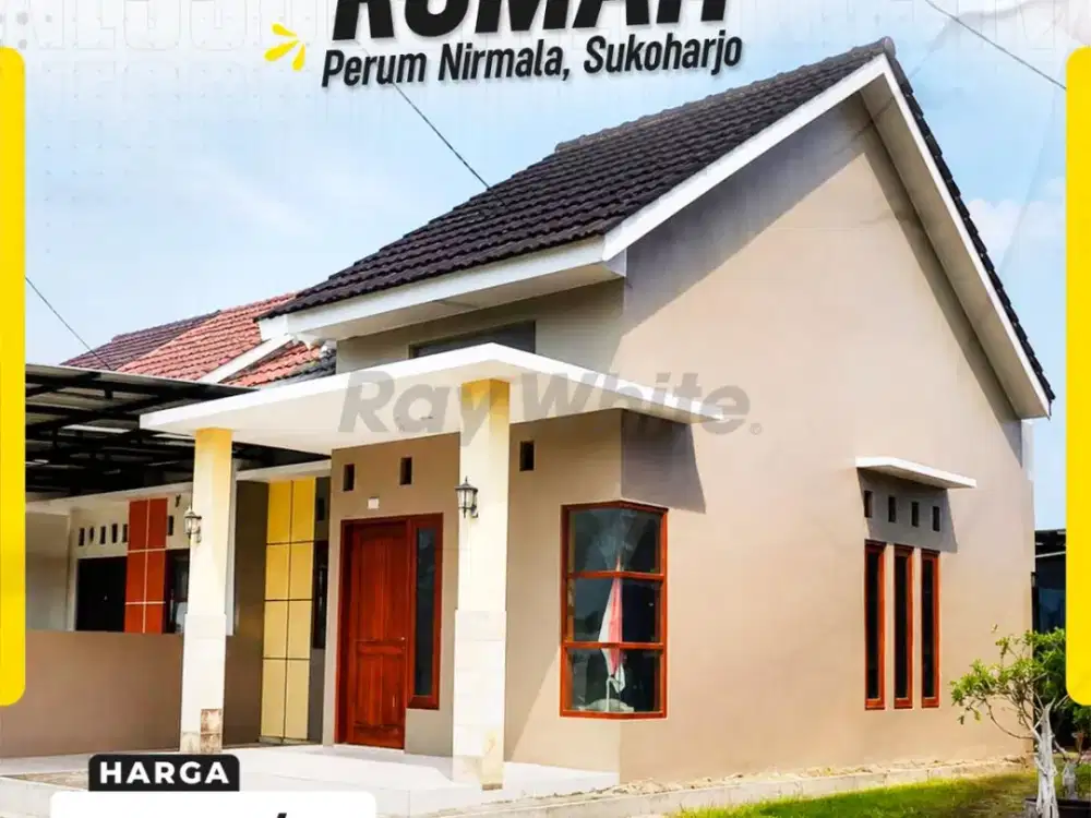 Disewakan Rumah Tinggal Modern Minimalis Siap Huni Hadap Timur di Perum Nirmala Sukoharjo