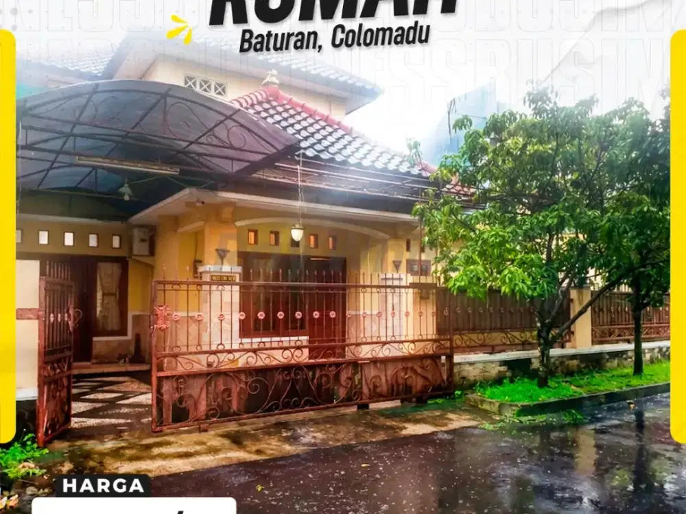 Disewakan Rumah Mewah Asri Siap Huni Hadap Selatan di Fajar Indah Permata Baturan Colomadu Karanganyar