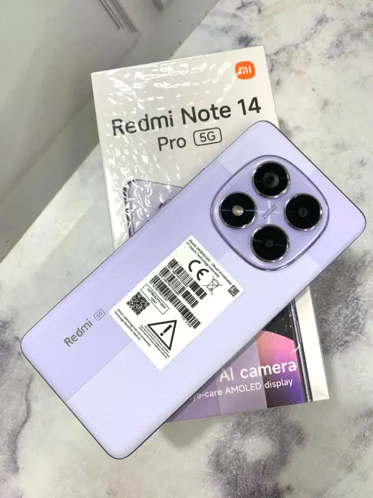 xiaomi redminote 14 pro 5G 12/512 Purple lengkap