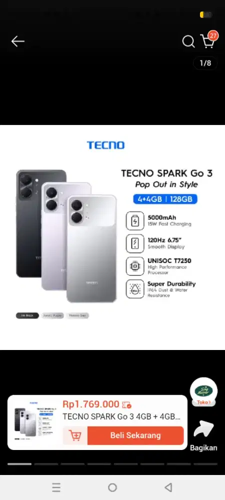 Tecno spark go 3