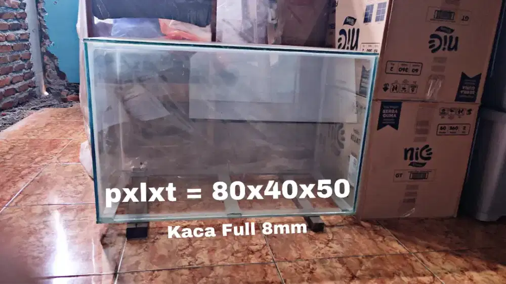 Aquarium Kaca 80x40x50 (Kaca Full 8mm) - Second Good