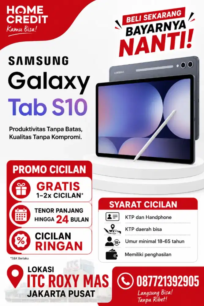 Promo cicilan Samsung galaxy tab s10