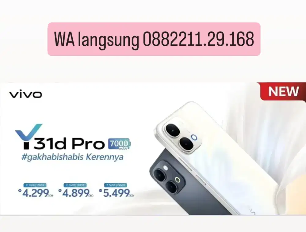 Vivo Y11D Tahan Benturan Tahan Air / Y31D tersedia