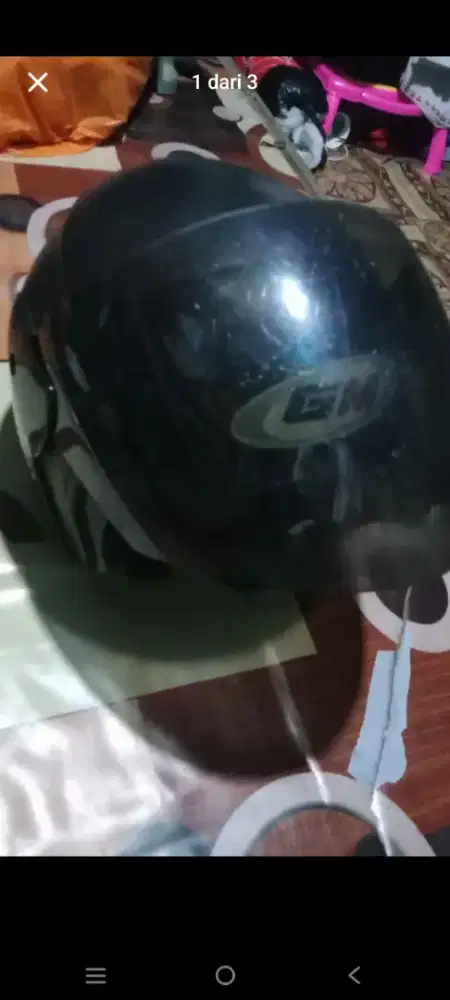 Helm gm hitam doff