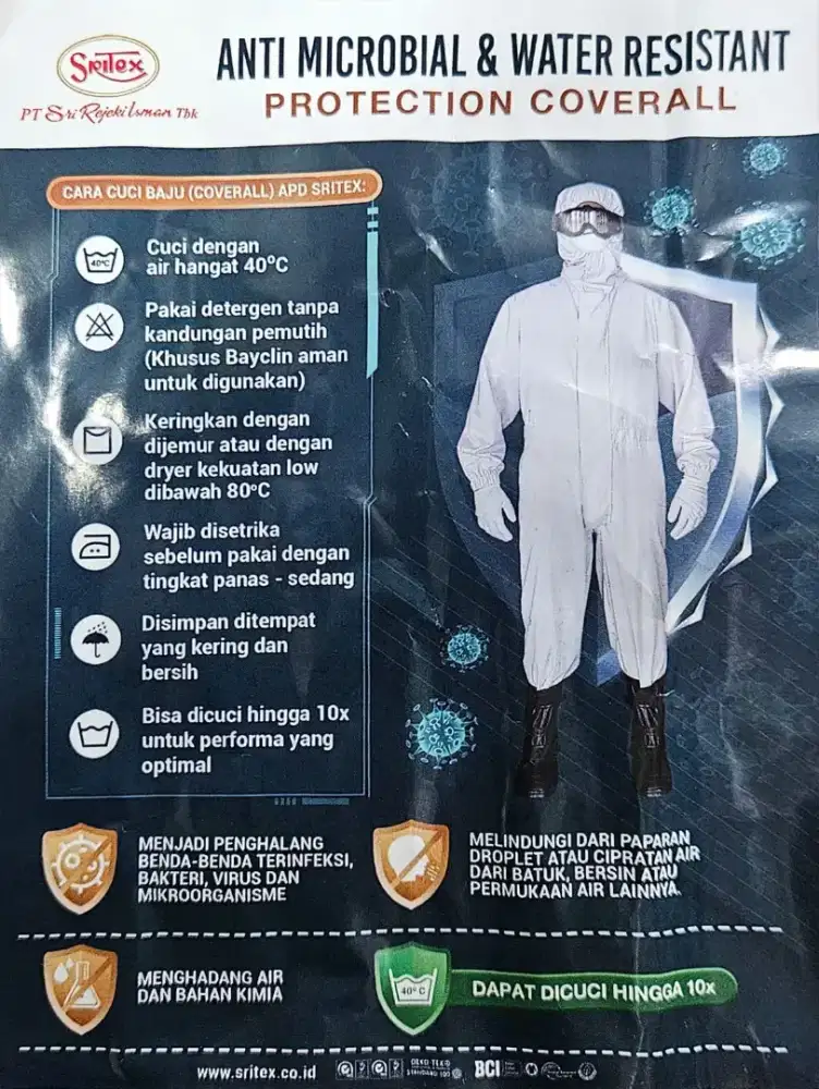 APD SRITEX BISA JADI JAS HUJAN JUGA (ANTI MICROBIAL & WATER RESISTAN