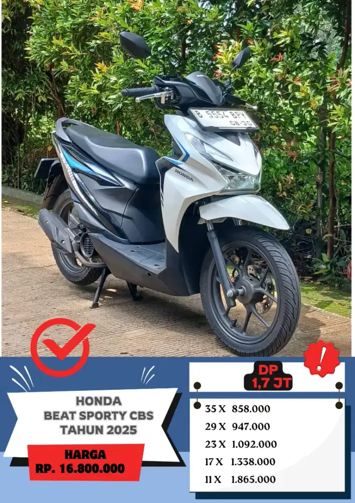 Honda Beat Sporty CBS Tahun 2025 KM 2000