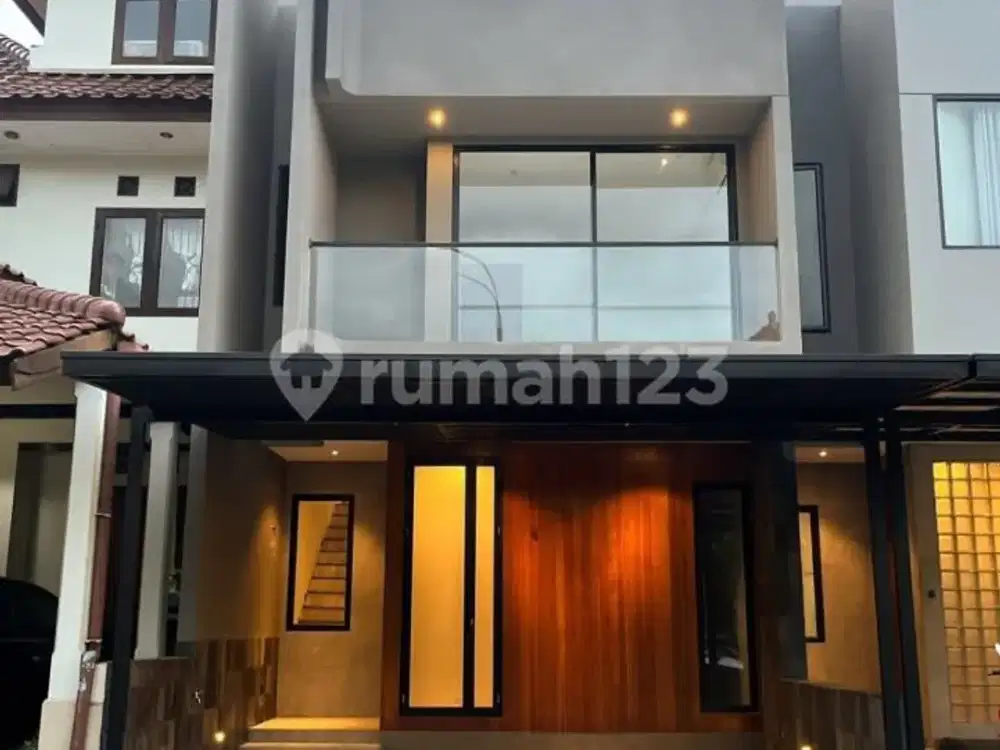 Rumah Baru Modern Kontemporer 3 Lantai di Perumahan Elite Cirendeu Kualitas Premium
