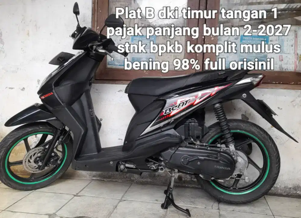 Honda beat 2012 karbulator cw asli hitam B dki timur tangan 1 dr baru