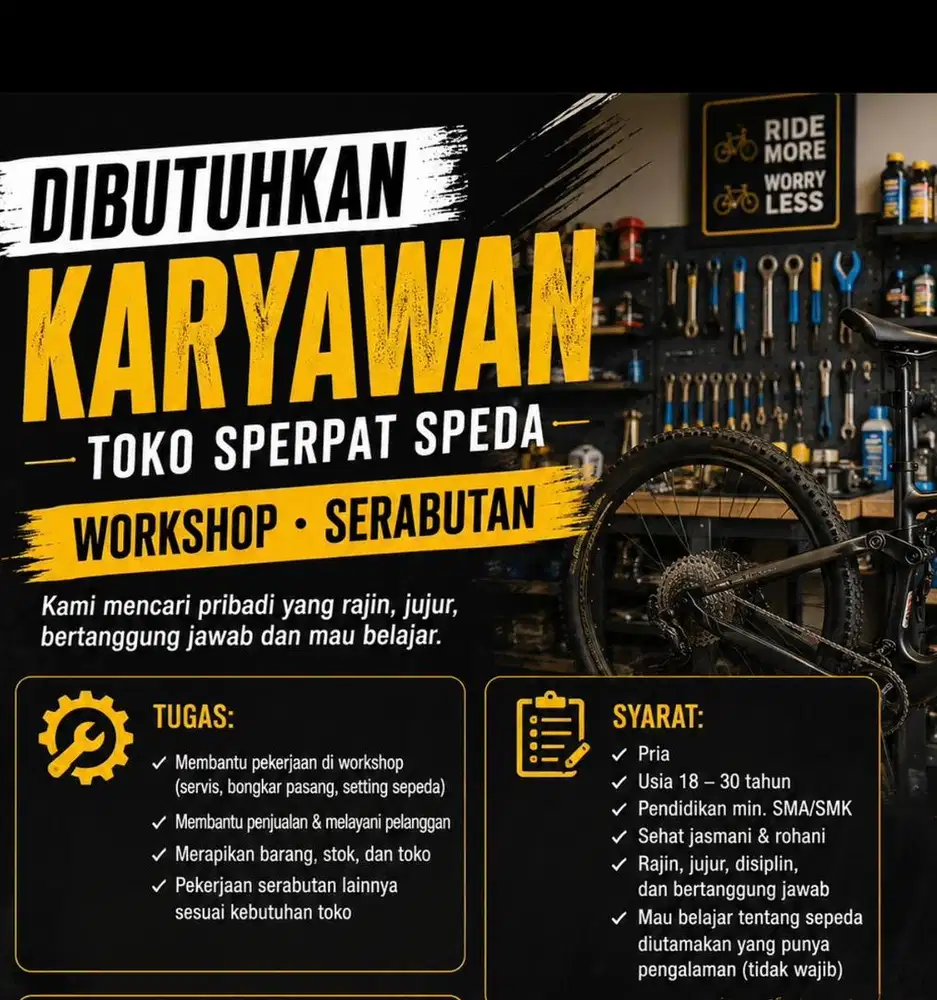 Di cari karyawan serabutan di wilayah surabaya pusat