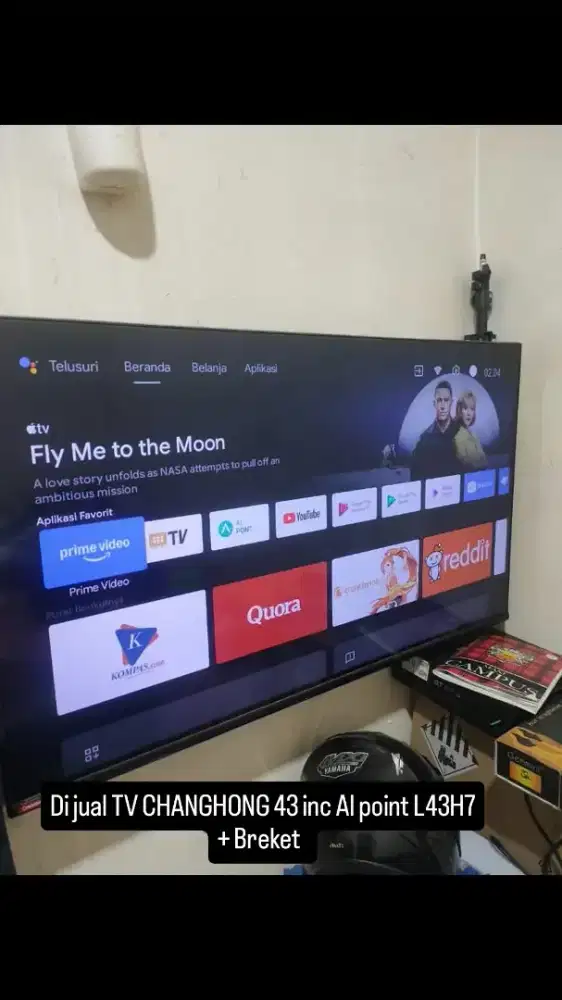 Di Jual TV Changhong 43 Inch FHD AI point LH43H7 + Breket