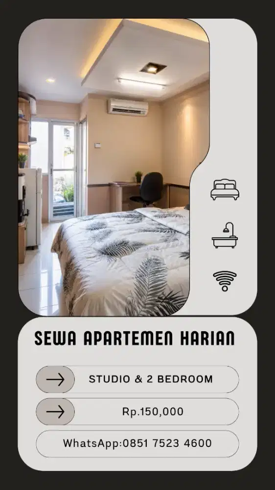 sewa harian murah apartemen green Pramuka city Jakarta pusat