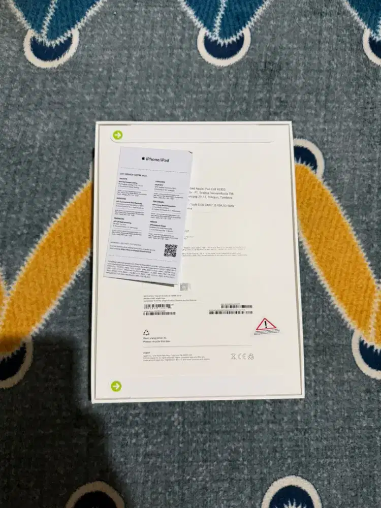 Ipad a16 128 wifi cell silver baru