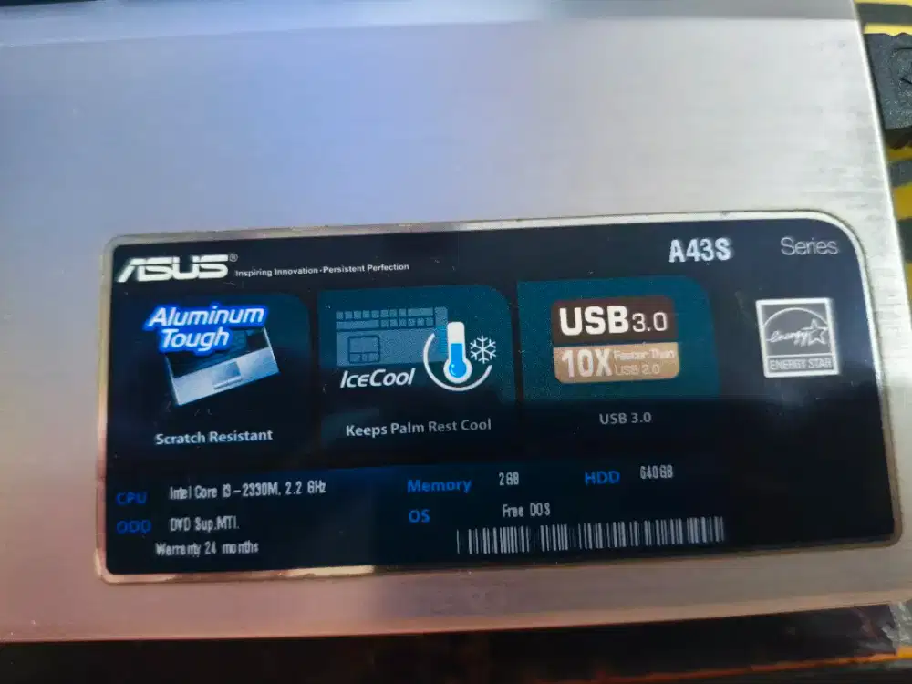 LAPTOP ASUS A43S