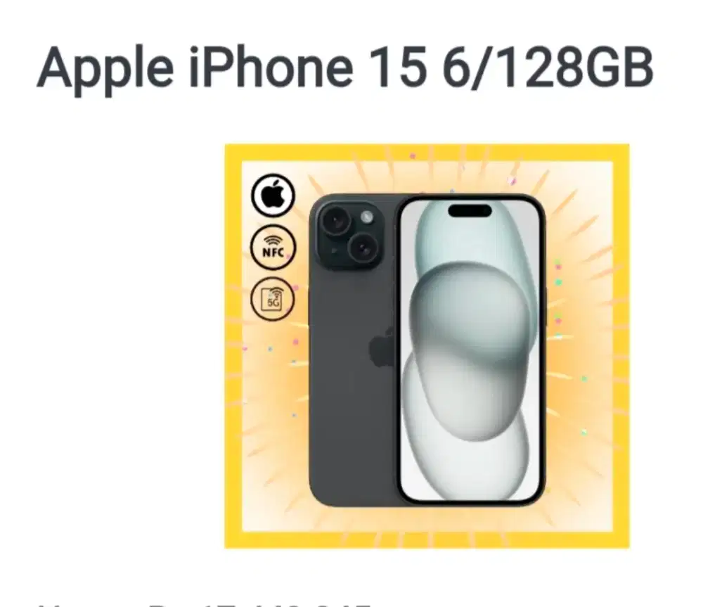 Iphone 15 128gb black
