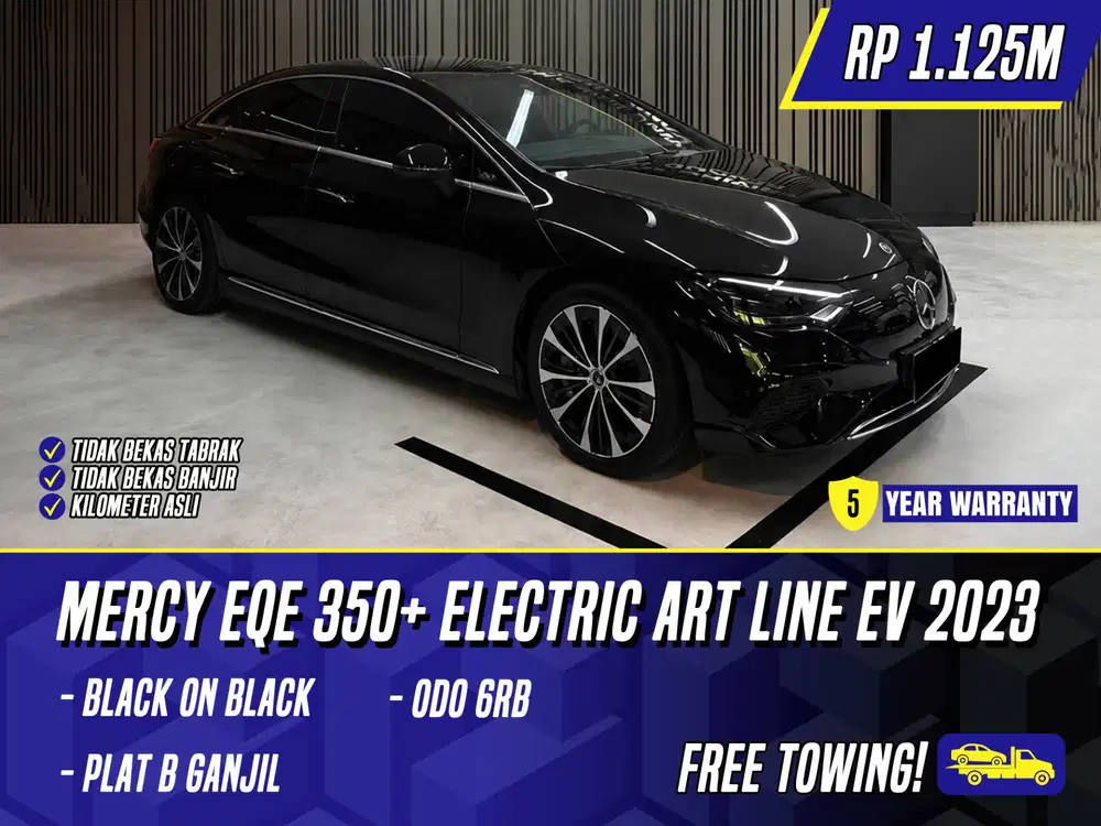 Mercedes Benz EQE 350+ Electric Art Line EV 2023 Black Hitam Mercy 350