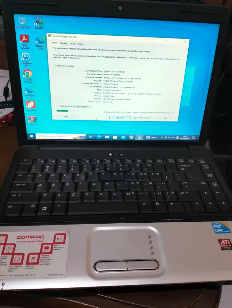 Laptop Core i3 VGA ATI Radeon