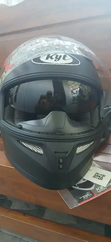 Helm kyt k2rider black doff