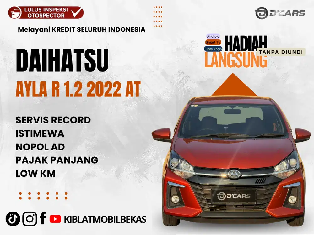 DAIHATSU AYLA R AUTOMATIC 2022 LOW KM RECORD NOPOL AD