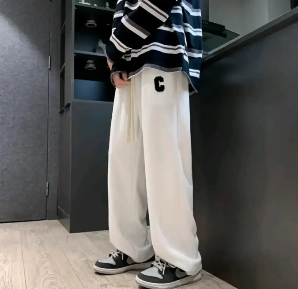 Tamp-X Oversize Kulot Celana Panjang Pria Training Baggy Korean Style