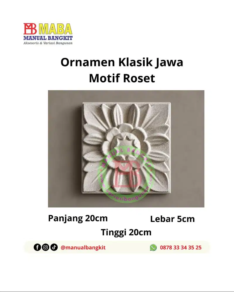 Ornamen Klasik Jawa Motif Roset