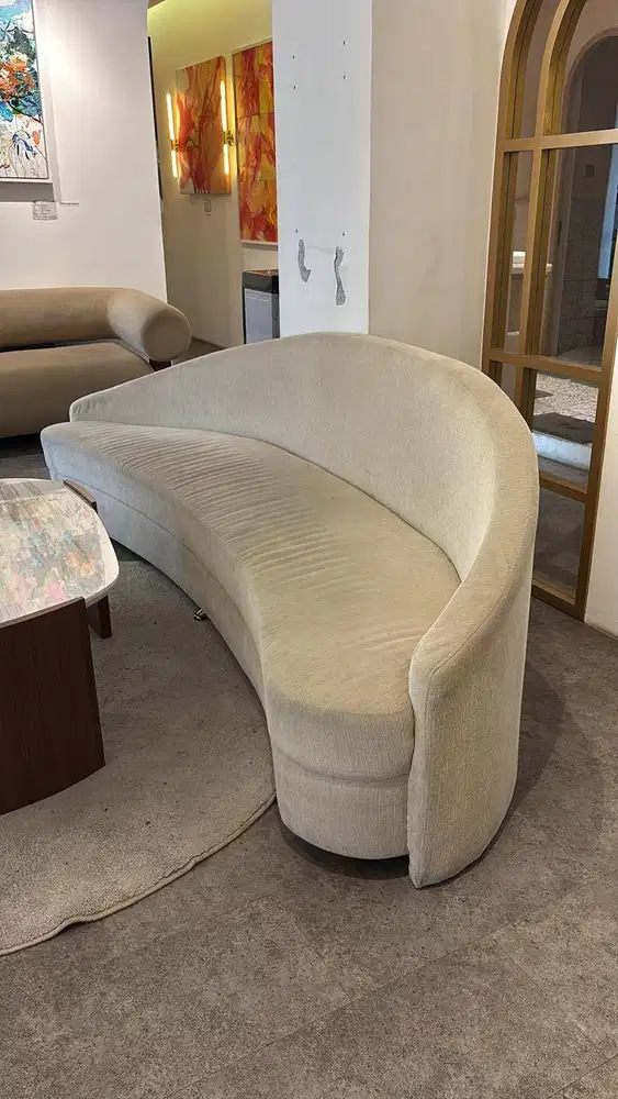 Sofa Curved Beige