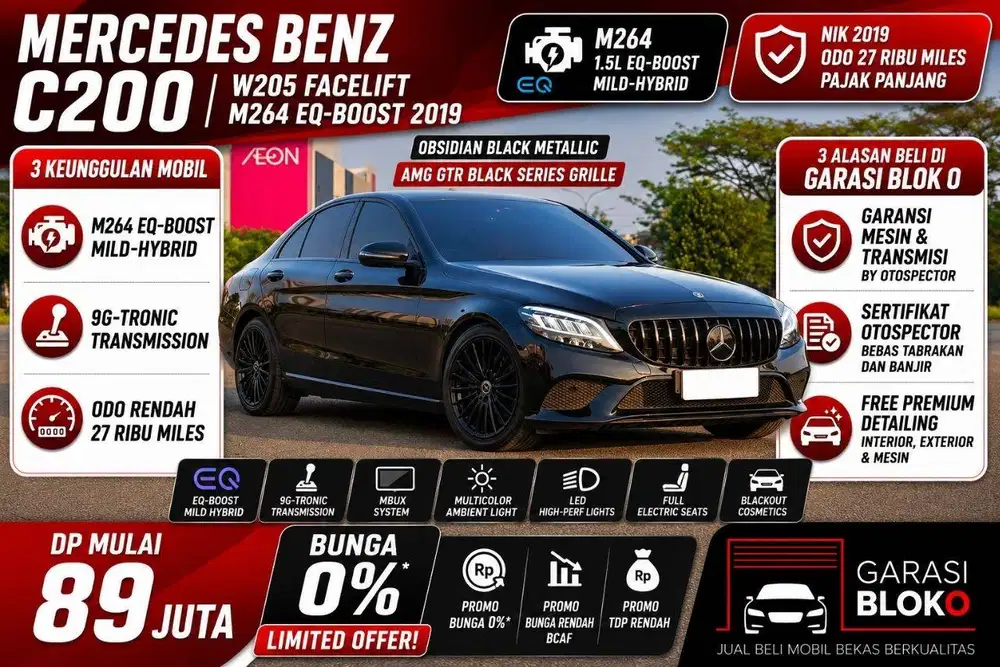 Mercedes Benz C200 W205 Facelift M264 EQ-Boost 2019