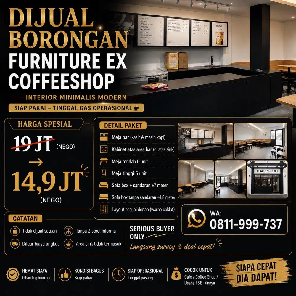 Dijual Borongan interior excoffeshop