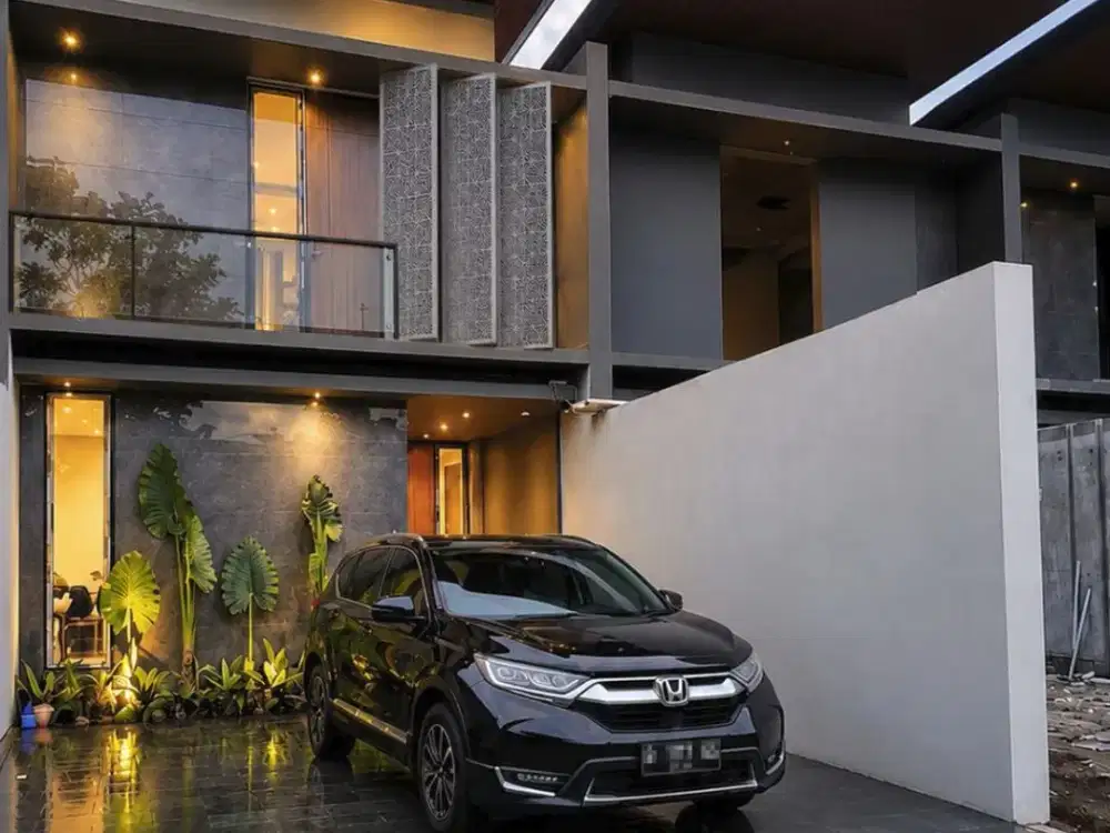 Rumah Kontemporer Modern 2 Lantai Full Furnished Private Pool Di Jalan Kaliurang Km 10
