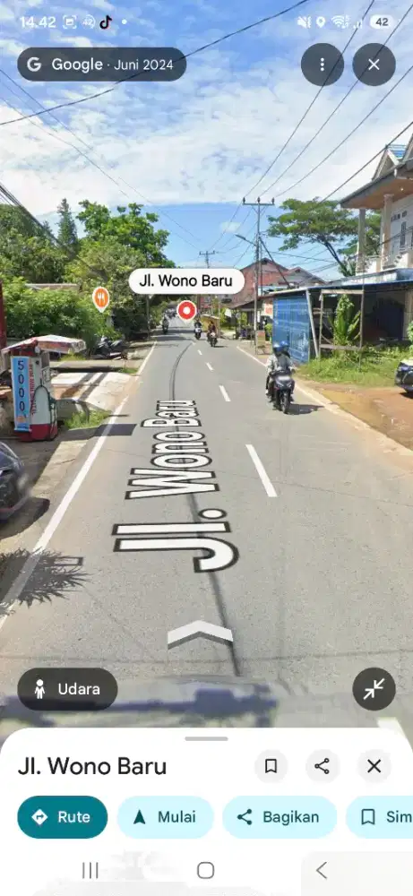 Tanah tepi jalan wonobaru purnama 1 ukuran 18 x 80