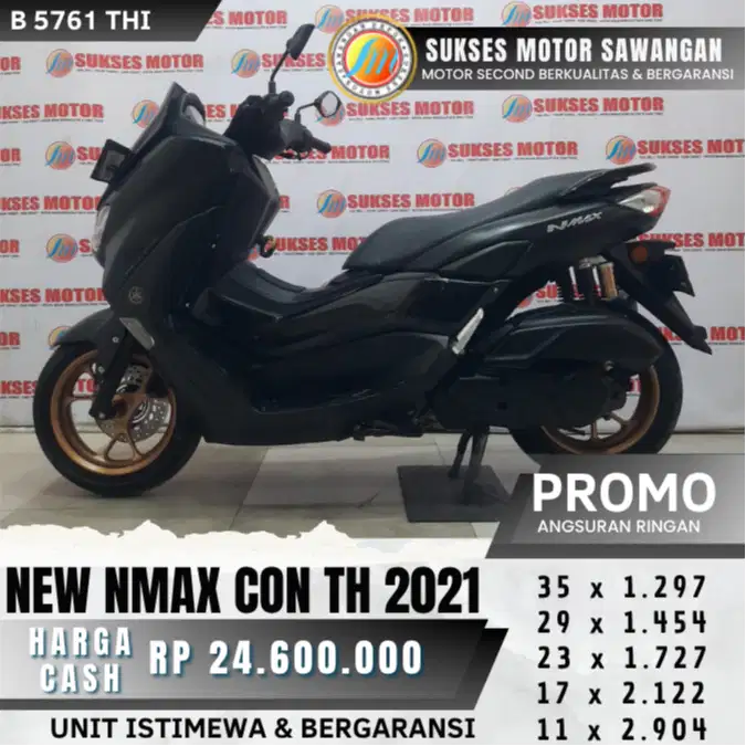 YAMAHA NEW NMAX CON TH 2021 HITAM KEYLES MULUS BISA KREDIT BERGARANSI