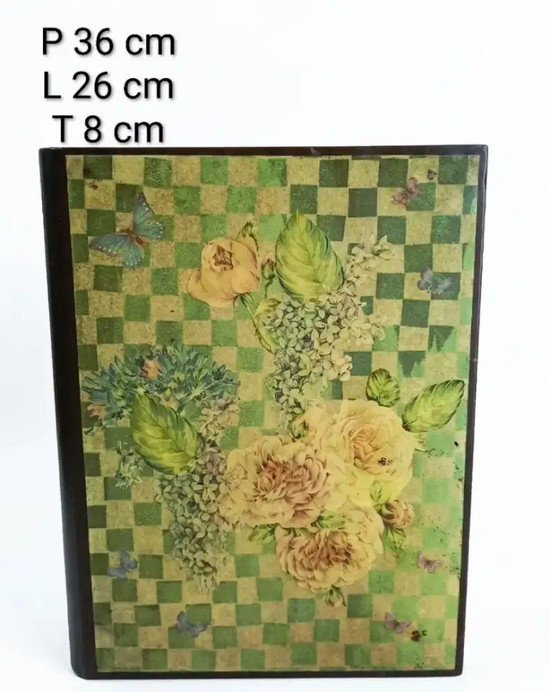Kotak kayu vintage art eropa