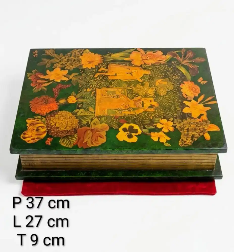 Kotak perhiasan kayu art eropa