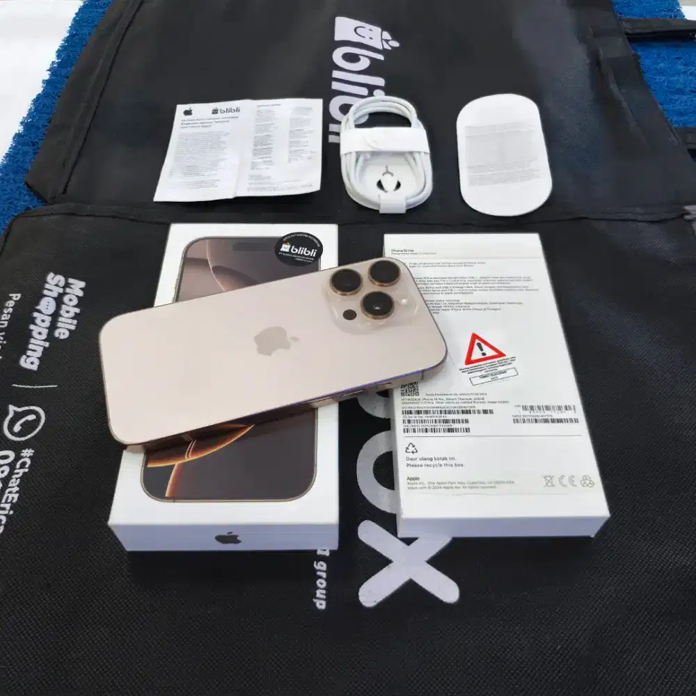 Iphone 16 Pro 256gb 99% BH 92% like new Grs resmi blibli