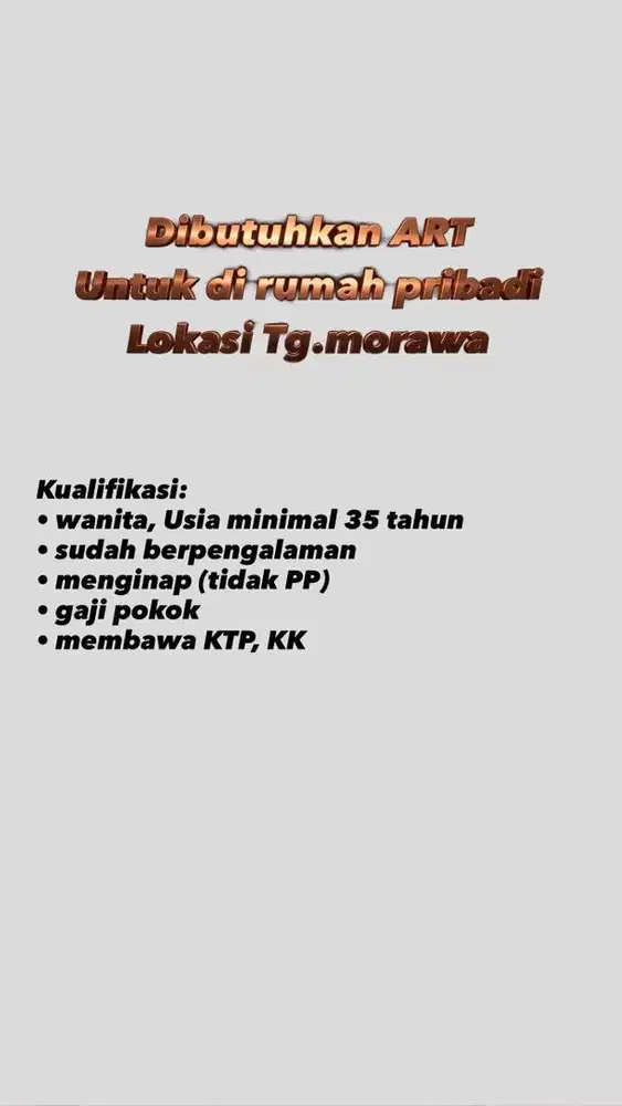 Lowongan kerja art