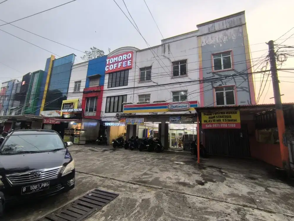 Disewakan MURAH Jl Raya Bogor Cilodong Depok Ruko3.5 Lt 9x4 meterStrategis Dijual LT80m2 SEBELAH INDOMARET & JANJI JIWA