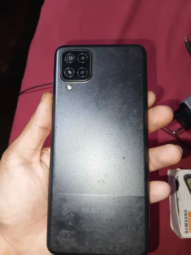 Jual hp bekas samsung A12 ram 6/128 warna hitam
